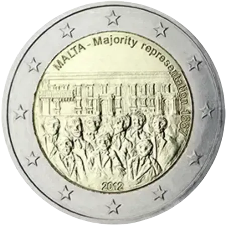 UNC 2 euro Malta 2012 - Representación Mayoritaria UNC 2 euro Malta 2012 - Representación Mayoritaria