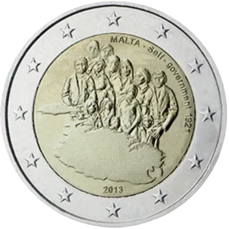 UNC 2 euro Malta 2013 - Autogobierno UNC 2 euro Malta 2013 - Autogobierno