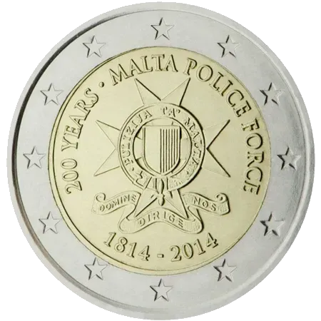 UNC 2 euro Malta 2014 - Policía de Malta UNC 2 euro Malta 2014 - Policía de Malta