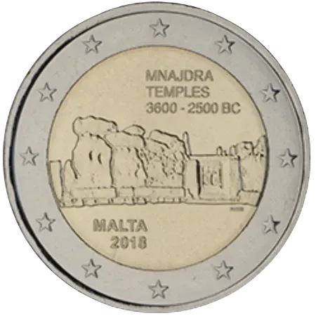 UNC 2 euro Malta 2018 - Templos de Mnajdra UNC 2 euro Malta 2018 - Templos de Mnajdra