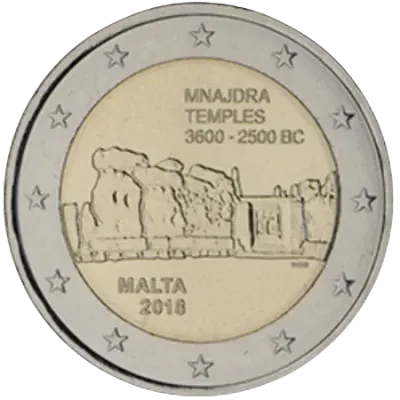 UNC 2 euro Malta 2018 - Templos de Mnajdra UNC 2 euro Malta 2018 - Templos de Mnajdra