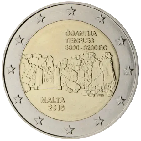 UNC 2 euro Malta 2016 - Templos de Ggantija UNC 2 euro Malta 2016 - Templos de Ggantija