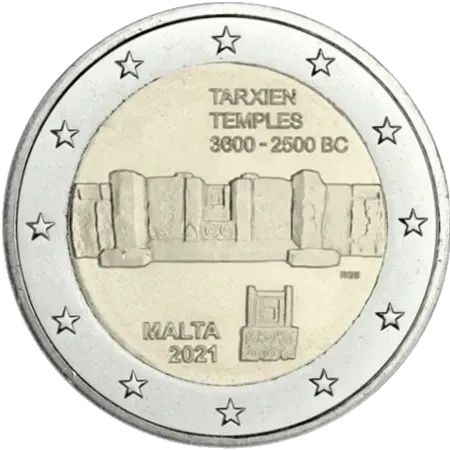 UNC 2 euro Malta 2021 - Templos de Tarxien