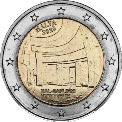 UNC 2 euro Malta 2022 - Hipogeo de Hal Saflieni