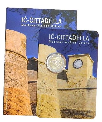 Coincard 2 euro Malta 2024 - Ciudadela de Gozo Coincard 2 euro Malta 2024 - Ciudadela de Gozo