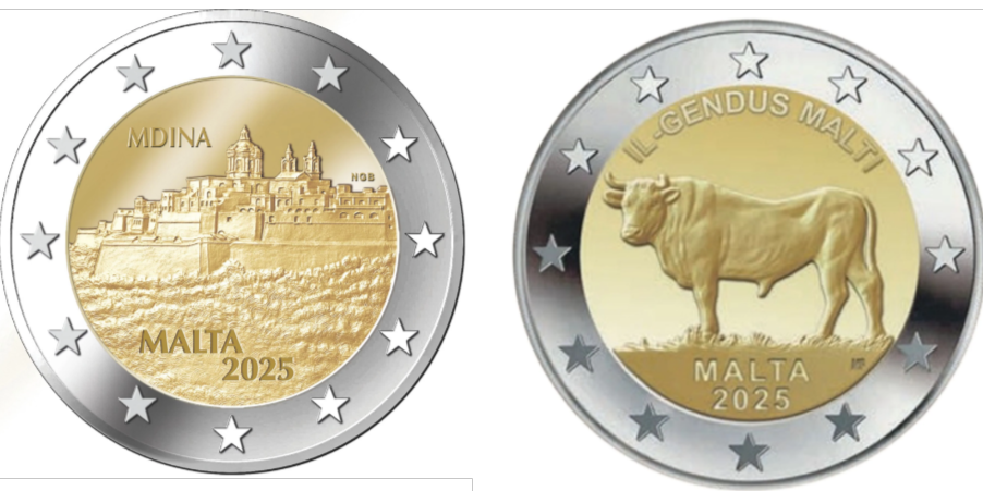 Pareja 2 euro Malta 2025 - Buey Maltés
