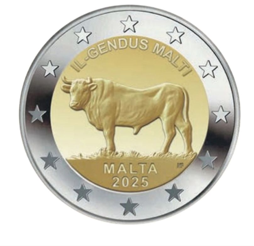 UNC 2 euro Malta 2025 - Buey Maltés UNC 2 euro Malta 2025 - Buey Maltés