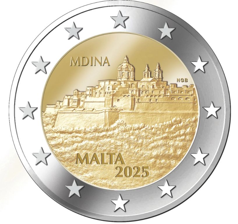 UNC 2 euro Malta 2025 - Ciudad de Mdina UNC 2 euro Malta 2025 - Ciudad de Mdina