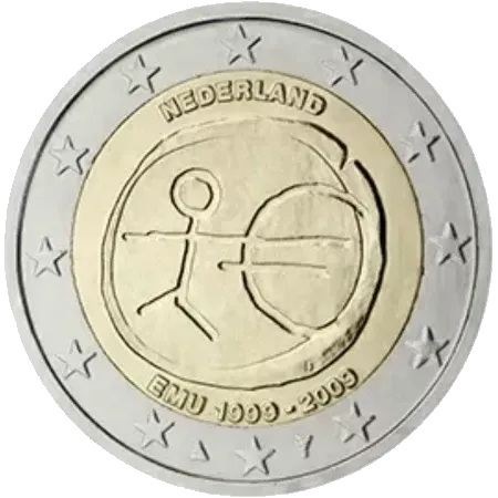 UNC 2 euro Paises Bajos 2009 - Unión Económica y Monetaria UNC 2 euro Paises Bajos 2009 - Unión Económica y Monetaria