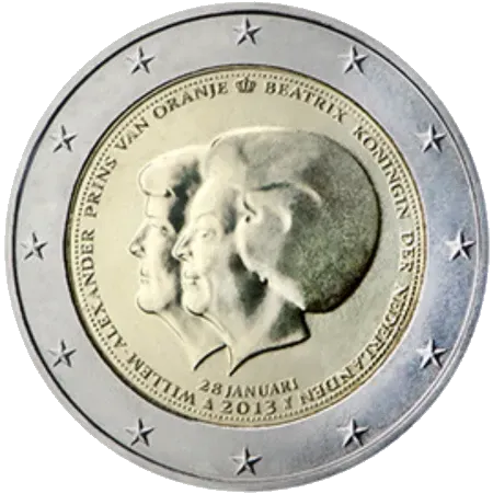 UNC 2 euro Paises Bajos 2013 - Abdicación de la Reina Beatriz UNC 2 euro Paises Bajos 2013 - Abdicación de la Reina Beatriz