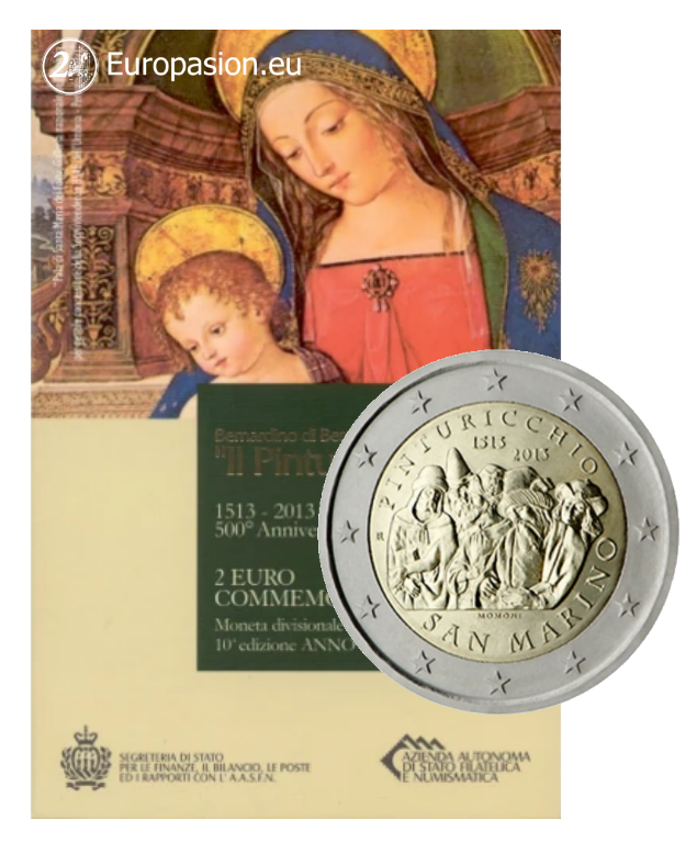 Cartera 2 euro San Marino 2013 - Pinturicchio