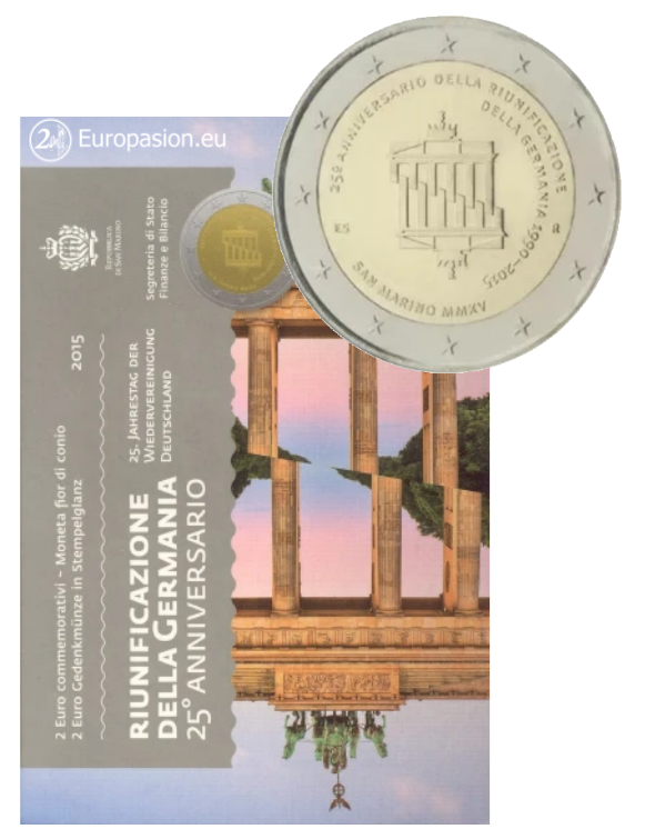 Cartera 2 euro San Marino 2015 - Reunificación Alemana Cartera 2 euro San Marino 2015 - Reunificación Alemana