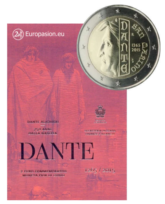 Cartera 2 euro San Marino 2015 - Dante Alighieri
