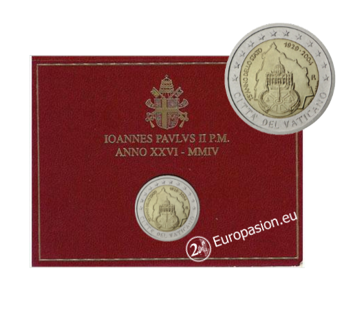 Cartera 2 euro Vaticano 2004 - Fundación del Vaticano Cartera 2 euro Vaticano 2004 - Fundación del Vaticano