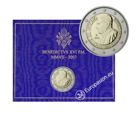 Cartera 2 euro Vaticano 2007 - Papa Benedicto XVI Cartera 2 euro Vaticano 2007 - Papa Benedicto XVI