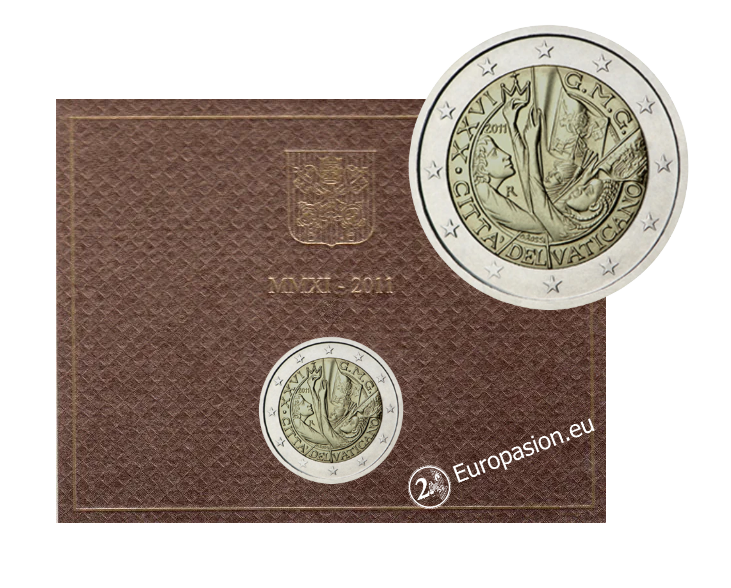 Cartera 2 euro Vaticano 2011 - JMJ Madrid Cartera 2 euro Vaticano 2011 - JMJ Madrid