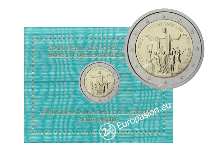 Cartera 2 euro Vaticano 2013 - JMJ Río Cartera 2 euro Vaticano 2013 - JMJ Río