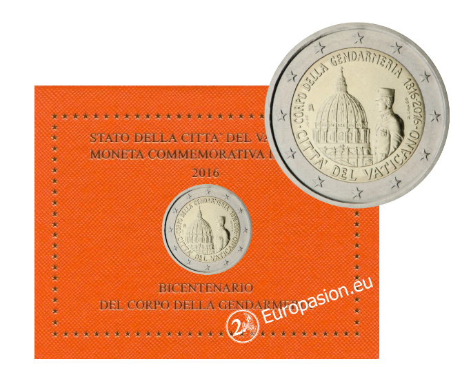 Cartera 2 euro Vaticano 2016 - Gendarmería Vaticana Cartera 2 euro Vaticano 2016 - Gendarmería Vaticana