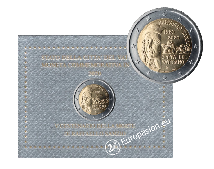 Cartera 2 euro Vaticano 2020 - Rafaello Cartera 2 euro Vaticano 2020 - Rafaello