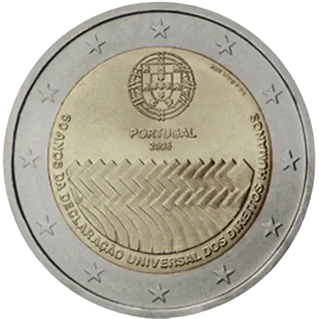 UNC 2 euro Portugal 2008 - Derechos Humanos