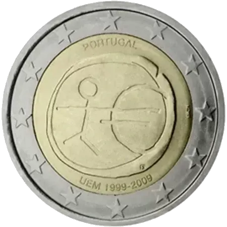 UNC 2 euro Portugal 2009 - Unión Económica y Monetaria UNC 2 euro Portugal 2009 - Unión Económica y Monetaria