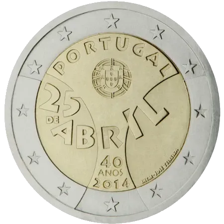 UNC 2 euro Portugal 2014 - Revolución del 25 de Abril UNC 2 euro Portugal 2014 - Revolución del 25 de Abril