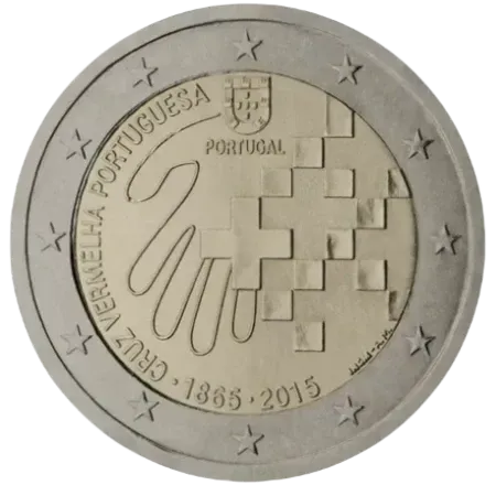UNC 2 euro Portugal 2015 - Cruz Roja Portuguesa UNC 2 euro Portugal 2015 - Cruz Roja Portuguesa