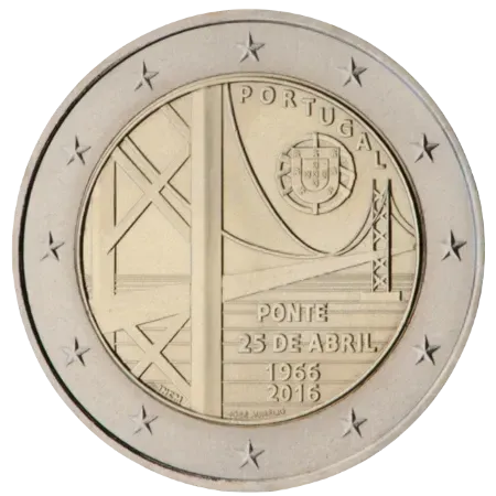 UNC 2 euro Portugal 2016 - Puente 25 de Abril UNC 2 euro Portugal 2016 - Puente 25 de Abril