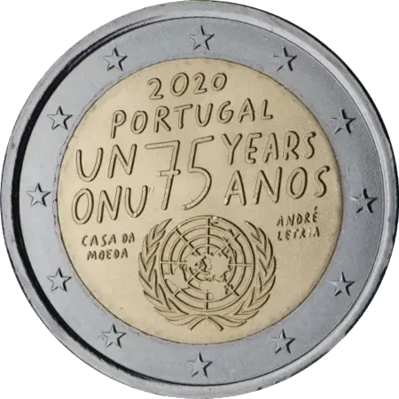 UNC 2 euro Portugal 2020 - ONU UNC 2 euro Portugal 2020 - ONU