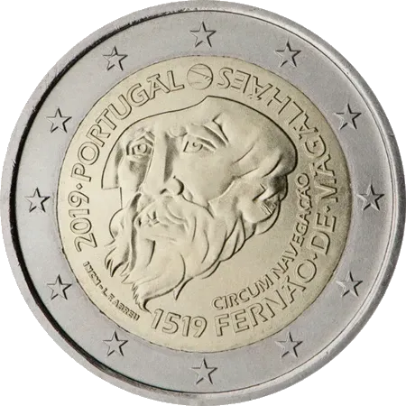 UNC 2 euro Portugal 2019 - Fernando de Magallanes UNC 2 euro Portugal 2019 - Fernando de Magallanes