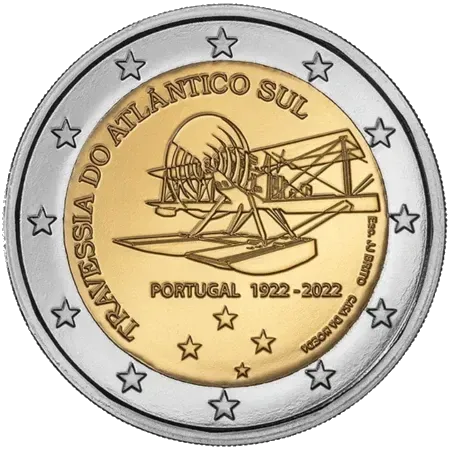 UNC 2 euro Portugal 2022 - Travesía del Atlántico Sur