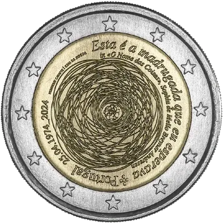 UNC 2 euro Portugal 2024 - 25 Abril UNC 2 euro Portugal 2024 - 25 Abril