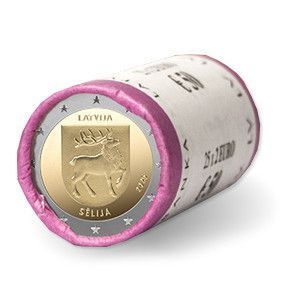 Rollo UNC 2 euro Letonia 2025 - Sēlija Rollo UNC 2 euro Letonia 2025 - Sēlija