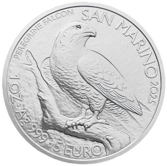 1 onza San Marino 2025 - Halcon peregrino 1 onza San Marino 2025 - Halcon peregrino