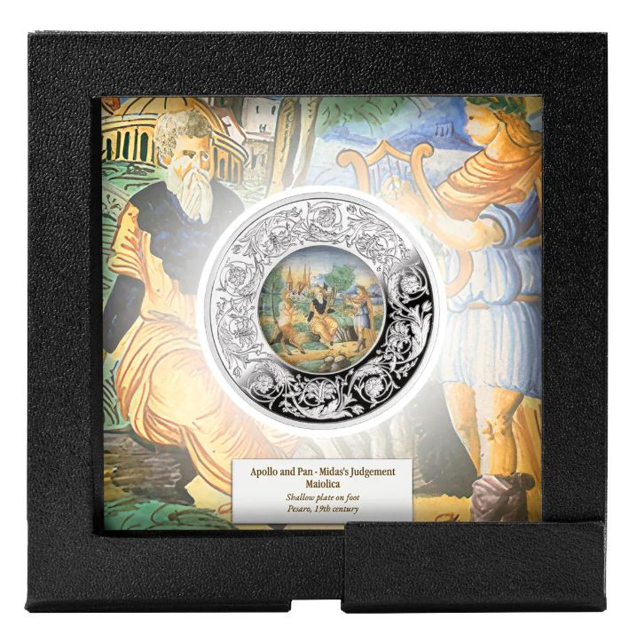 Proof 5 euro Malta 2025 - Mayólica 'Apolo y Pan - El juicio de Midas Proof 5 euro Malta 2025 - Mayólica 'Apolo y Pan - El juicio de Midas