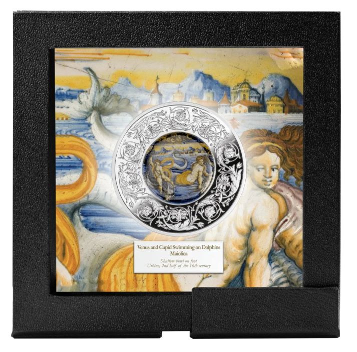 Proof 5 euro Malta 2025 - Mayólica 'Venus y Cupido nadando sobre delfines' Proof 5 euro Malta 2025 - Mayólica 'Venus y Cupido nadando sobre delfines'