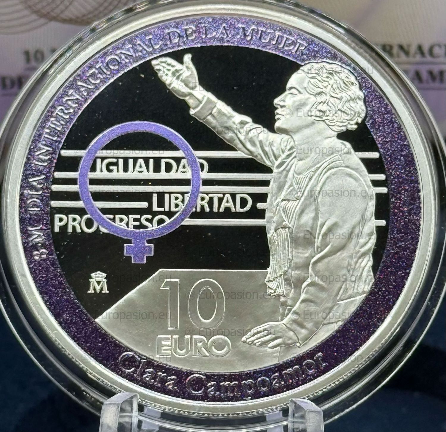 Proof 10 euro España 2022 - Clara Campoamor Proof 10 euro España 2022 - Clara Campoamor