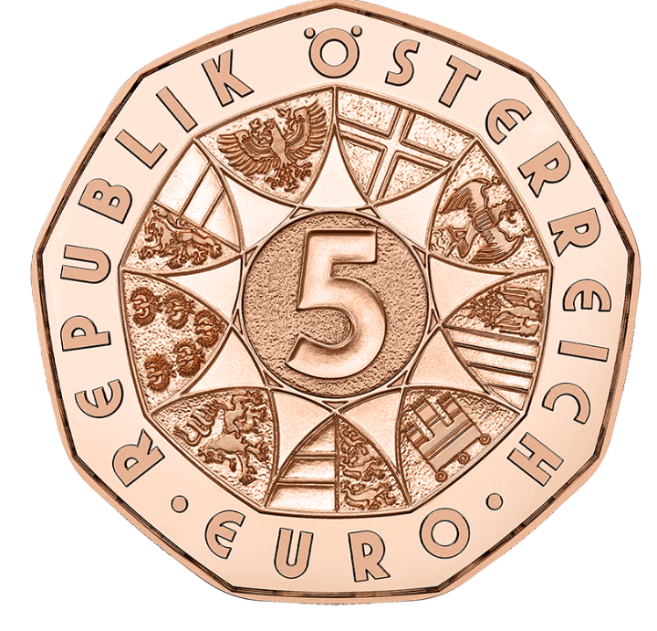 UNC 5 euro Austria 2024 - Campeón del Mundo