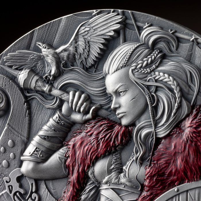 Antique Finish 5 dollar Cameroon 2024 - Freydis Eiriksdottir