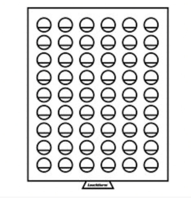 Cajas para monedas con compartimentos redondos (26 mm ø interior de la capsula)
