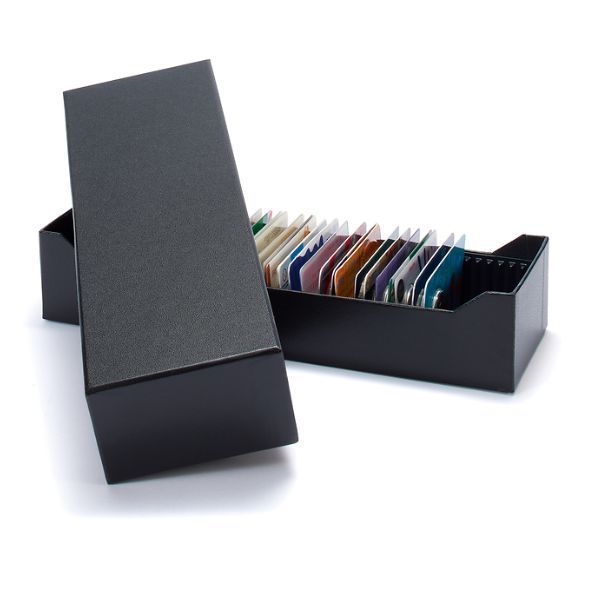 Caja de archivo Logik para 40 lingotes de oro en blíster o CoinCards, horizontal, negra