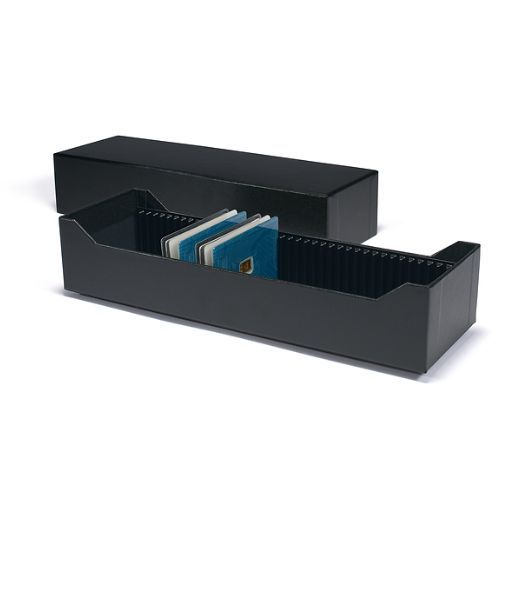 Caja de archivo Logik para 40 lingotes de oro en blíster o CoinCards, horizontal, negra