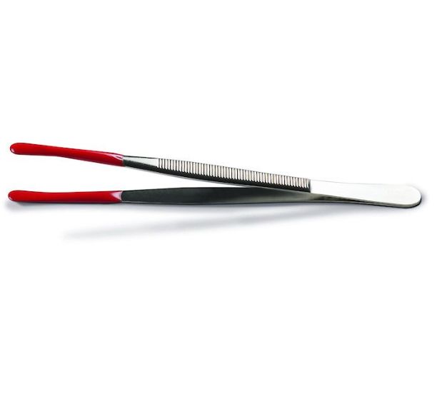 Pinzas para monedas MPI1, 12 cm, recubiertas de plástico