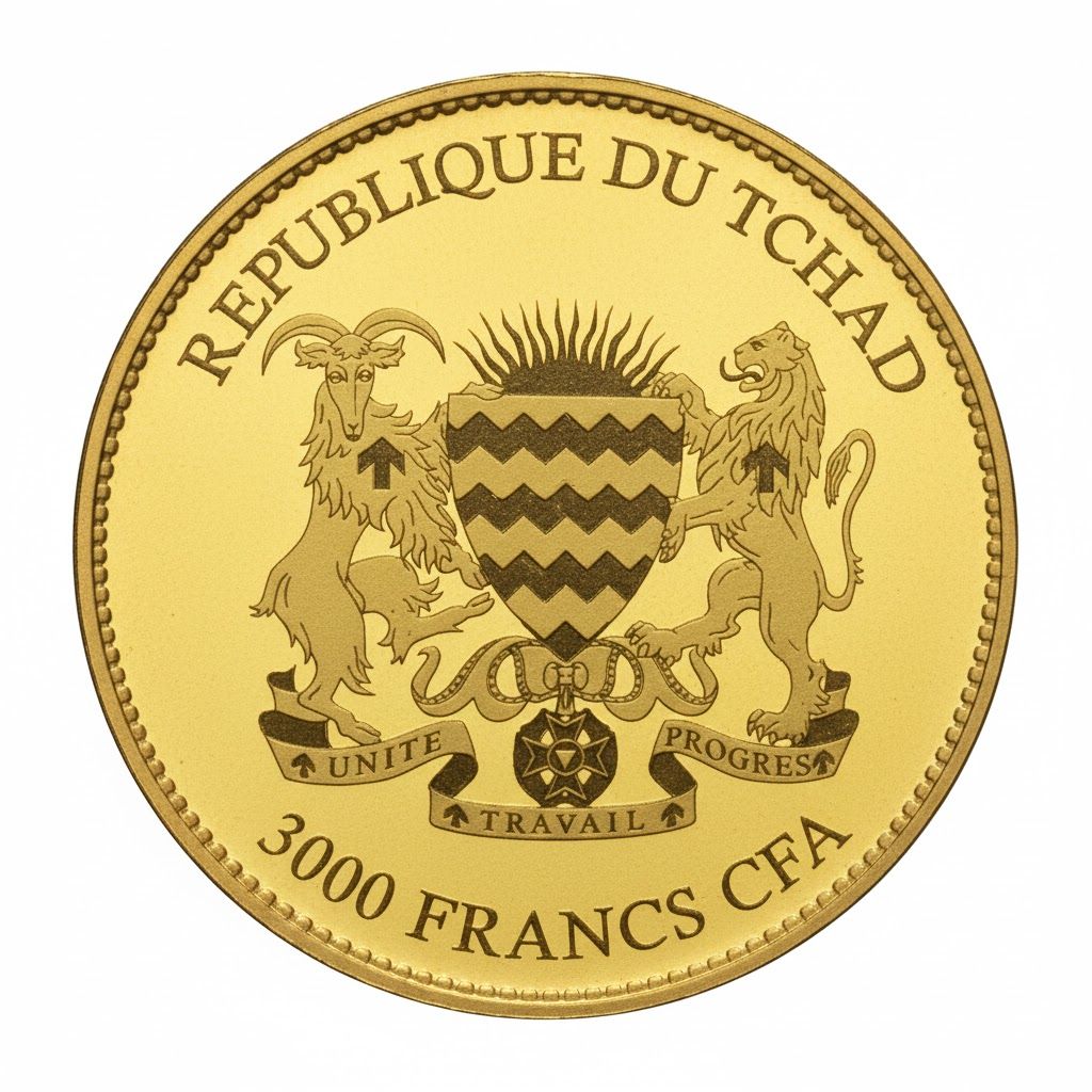 Moneda de oro Republica del Chad (1/500 oz)