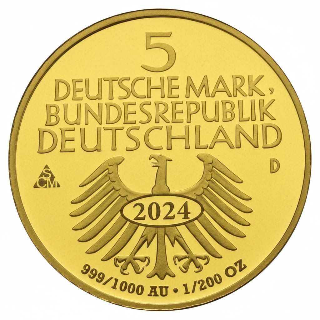 Moneda de oro Alemania (1/200 oz)