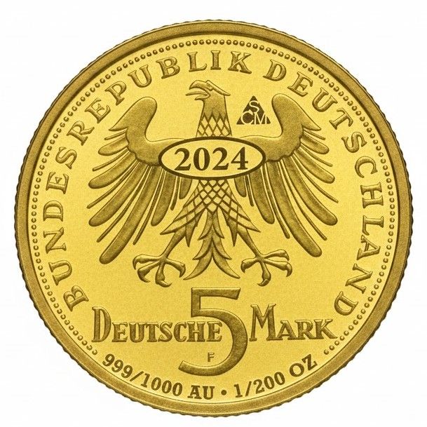 Moneda de oro Alemania (1/200 oz)