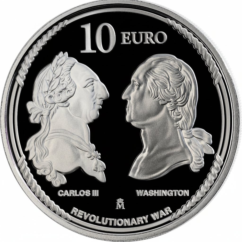 Proof 10 euro España 2025 - Carlos III y George Washington
