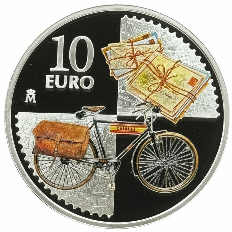 Proof 10 euro España 2025 - Primer sello postal Proof 10 euro España 2025 - Primer sello postal