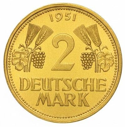 Moneda de oro Alemania (1/200 oz)