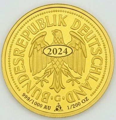 Moneda de oro Alemania (1/200 oz)
